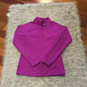 Under armor women’s purple logo‎ quarter zip thick cotton sweatshirt
